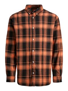 Jack & Jones - Cozy Flannel Ternet Skjorte Lange Ærmer Ginger (1)