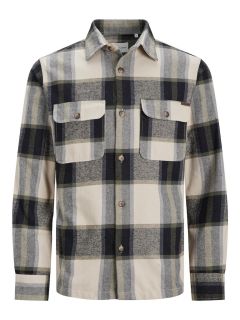 Jack & Jones - Darren Flannel Check Overshirt Moonbeam (1)