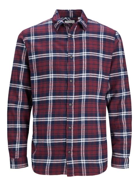 Jack & Jones - Plain Fall Ternet Skjorte Lange Ærmer Port Royal billede 1