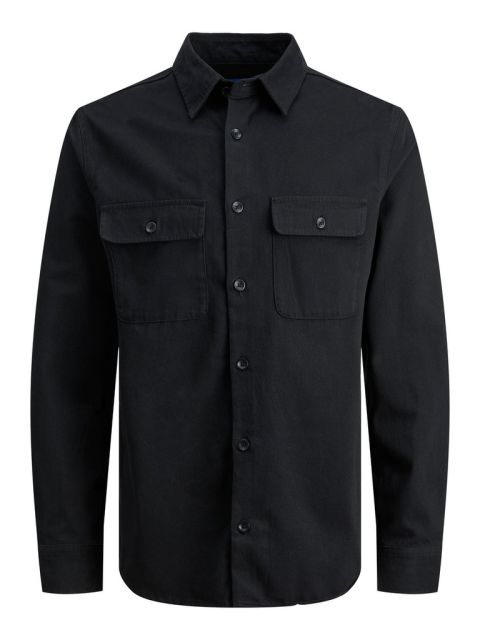 Jack & Jones - Darren Flannel Overshirt Sort billede 1