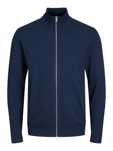 Jack & Jones - Emil Turtle Zip Cardigan Ny Model Navy Blazer billede 1