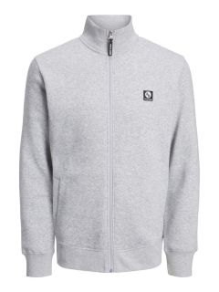 Jack & Jones - Dust Sweatshirt Zip High Neck Lys Grå (1)