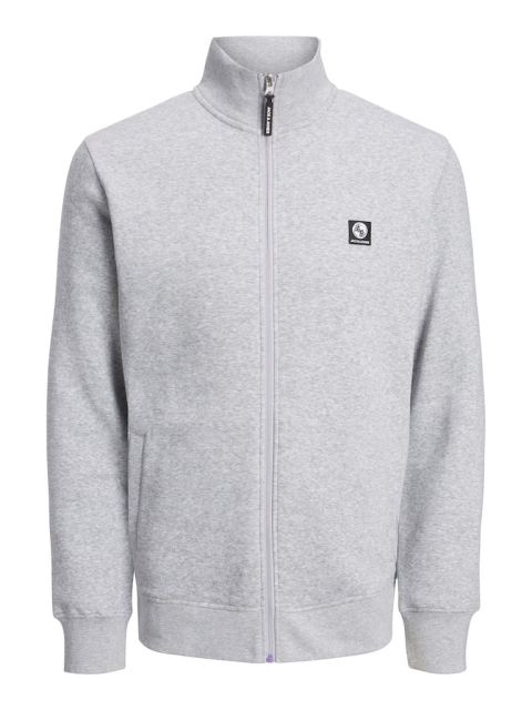 Jack & Jones - Dust Sweatshirt Zip High Neck Lys Grå billede 1