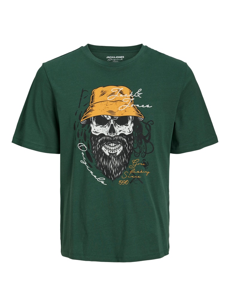 Forespørgsel Dwelling Junction Jack & Jones - Roxbury Skull T-Shirt Grøn