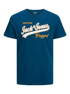 Jack & Jones - Logo Print T-Shirt Rugged Sailor Blue (1)