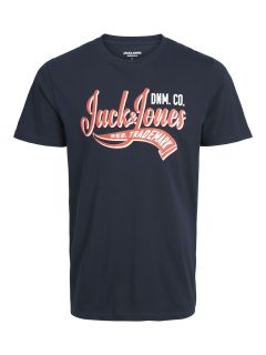 Jack & Jones - Logo Print T-Shirt Trademark Navy Blazer (1)