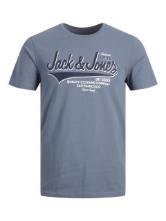 Jack & Jones - Logo San Francisco T-Shirt Flint Stone (1)