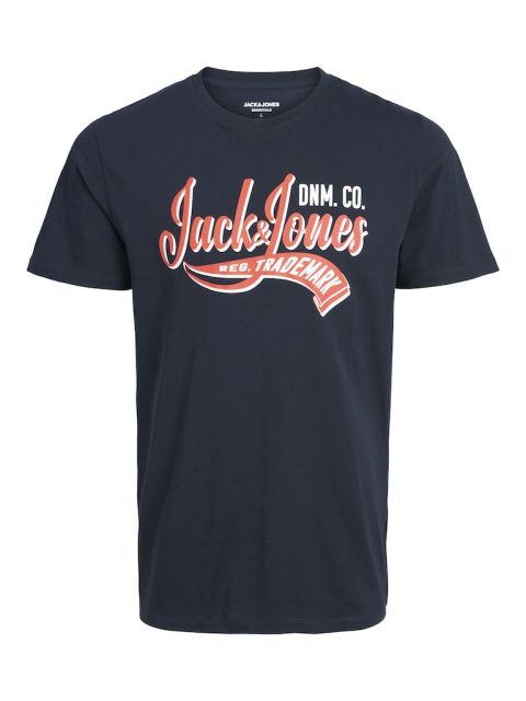 Jack & Jones - Logo Print T-Shirt Trademark Navy Blazer billede 1