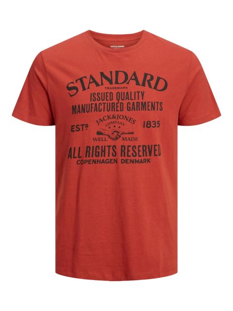 Jack & Jones - Jeans Standard T-Shirt Cinnabar billede 1