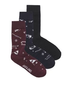 Jack & Jones - Snowflake Strømper 3 Pak Gaveæske (2)