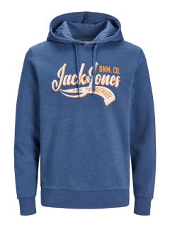 Jack & Jones - Logo Print Hættetrøje Trademark - Ensign Blue (1)