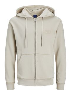 Jack & Jones - Faded Zip Hættetrøje - Moonbeam (1)