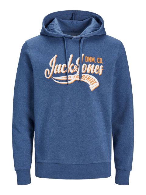 Jack & Jones - Logo Print Hættetrøje Trademark - Ensign Blue billede 1