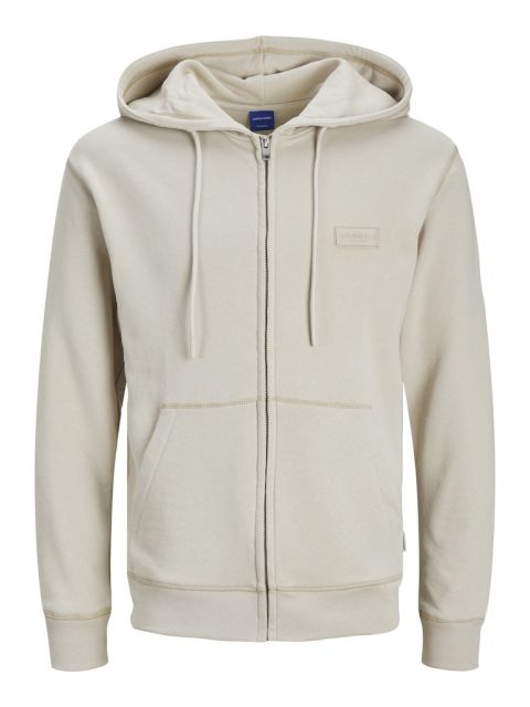 Jack & Jones - Faded Zip Hættetrøje - Moonbeam billede 1