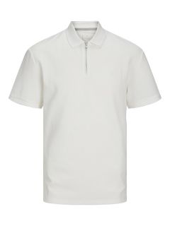 Jack & Jones - Johnny Half Zip Polo - Cloud Dancer (1)