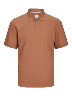 Jack & Jones - Johnny Half Zip Polo - Sunburn (1)