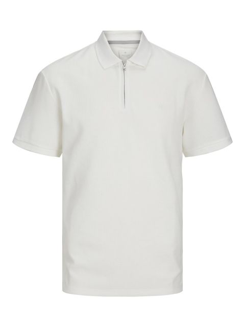 Jack & Jones - Johnny Half Zip Polo - Cloud Dancer billede 1