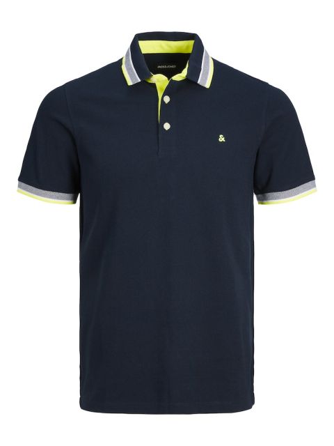 Jack & Jones - Paulos Polo - Dark Navy/Neon billede 1