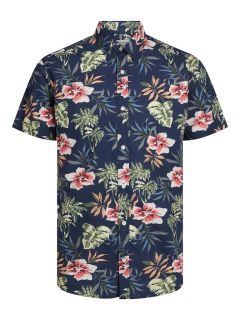 Jack & Jones - Chill A.O.P. Skjorte Dark Navy (1)