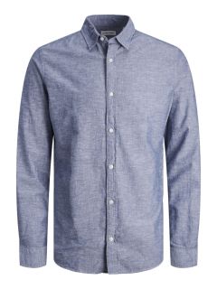 Jack & Jones - Linen Blend Skjorte L/S - Faded Denim (1)