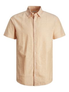 Jack & Jones - Linen Blend Skjorte S/S - Apricot Ice (1)