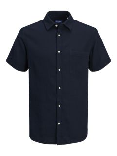 Jack & Jones  - Tampa Dobby Skjorte S/S - Sky Captain (1)