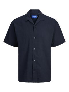 Jack & Jones  - Easter Palma Seersucker Skjorte S/S - Sky Captain (1)