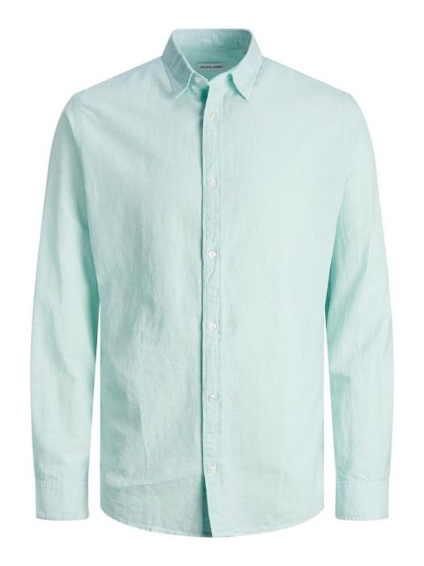 Jack & Jones - Linen Blend Skjorte L/S - Soothing Sea billede 1