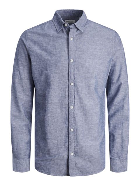 Jack & Jones - Linen Blend Skjorte L/S - Faded Denim billede 1