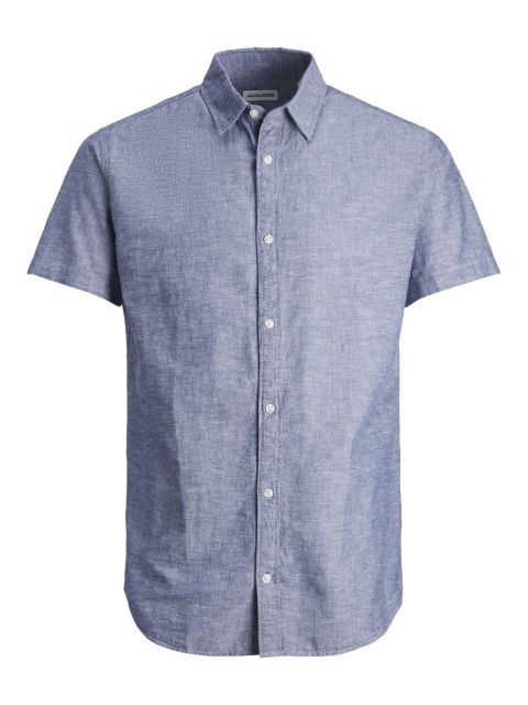 Jack & Jones - Linen Blend Skjorte S/S - Faded Denim billede 1