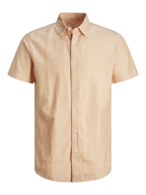 Jack & Jones - Linen Blend Skjorte S/S - Apricot Ice billede 1