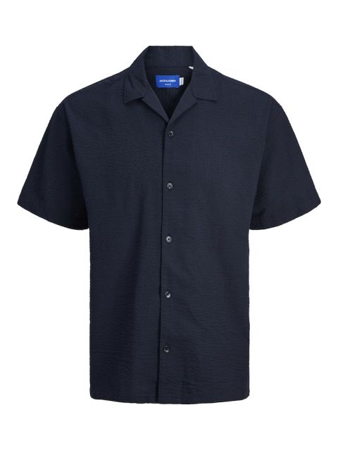 Jack & Jones  - Easter Palma Seersucker Skjorte S/S - Sky Captain billede 1