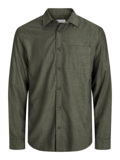 Jack & Jones - Klassisk Melange Skjorte - Grøn (1)