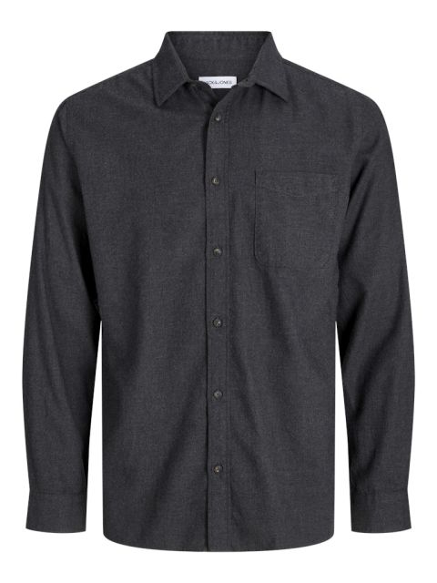 Jack & Jones - Klassisk Melange Skjorte - Mørk Grå billede 1
