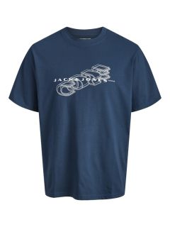 Jack & Jones - Fusion Big Branding T-Shirt - Titan (Blå) (1)