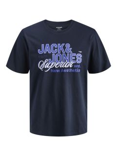 Jack & Jones - Logo Print T-Shirt - Navy Blazer (1)