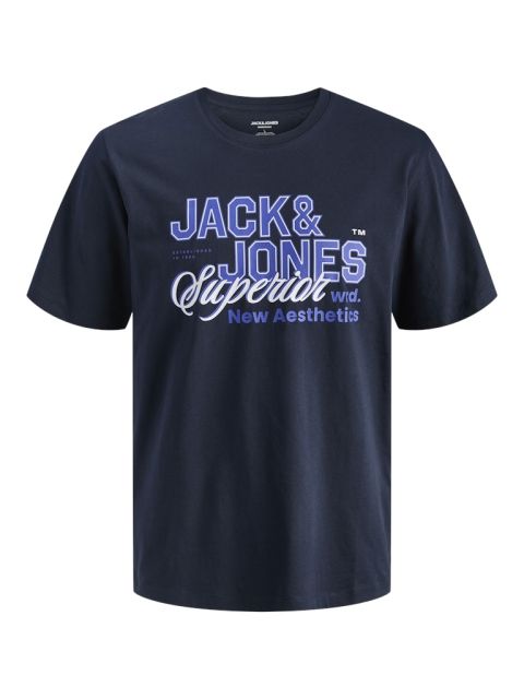 Jack & Jones - Logo Print T-Shirt - Navy Blazer billede 1