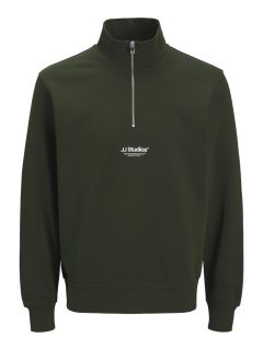 Jack & Jones - Soho Quater Zip Hættetrøje - Duffel back (1)