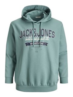 Jack & Jones - Logo Hættetrøje - Mineral Blue (1)