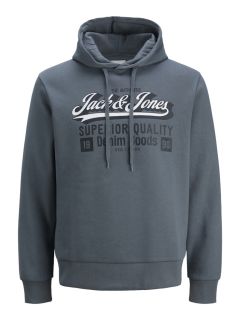 Jack & Jones - Logo Hættetrøje - Stormy Weather (1)