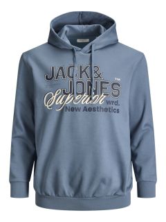 Jack & Jones - Logo Hættetrøje - Blue Mirage (1)