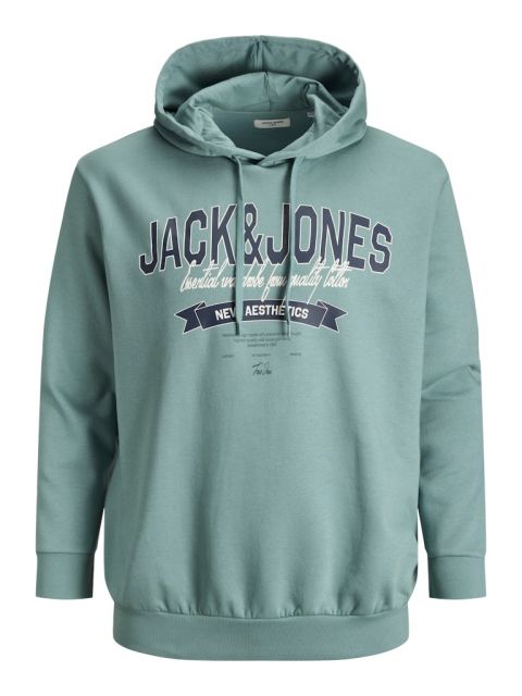 Jack & Jones - Logo Hættetrøje - Mineral Blue billede 1