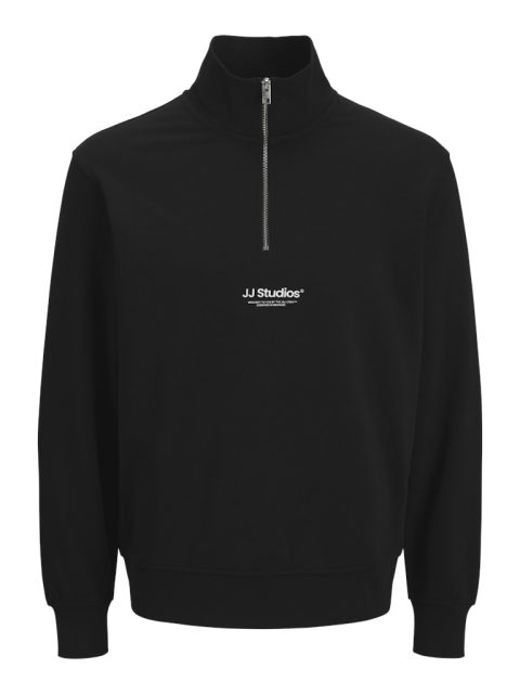 Jack & Jones - Soho Quater Zip Hættetrøje - Sort billede 1