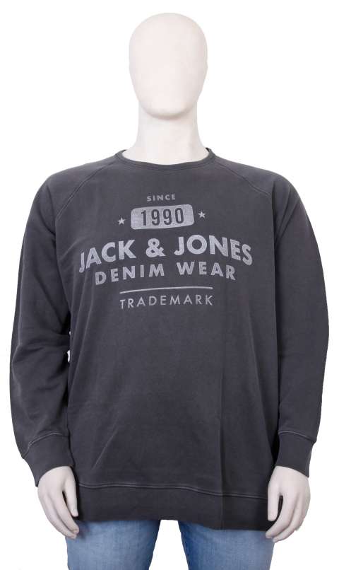Jack & Jones - Jeans Washed Sort Sweatshirt billede 1