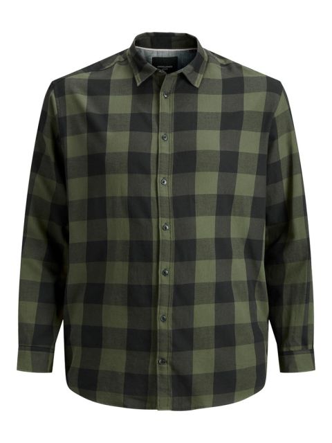 Jack & Jones - Gingham Twill Skjorte Lange ærmer Dusty Olive billede 1