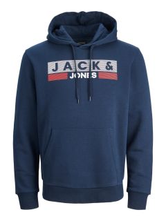 Jack & Jones - Corp Logo 2 Hættetrøje Navy (1)