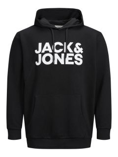 Jack & Jones - Corp Logo 2 Hættetrøje Sort (1)