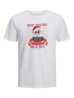 Jack & Jones - Christmas Mugshot T-Shirt Hvid (1)