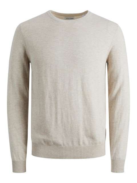 Jack & Jones - Emil Crew Neck Oatmeal billede 1