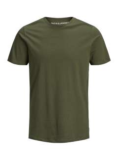 Jack & Jones - Ensfarvet Økologisk T-Shirt Olive (1)